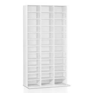 Artiss Bookshelf CD Storage Rack – BERT White