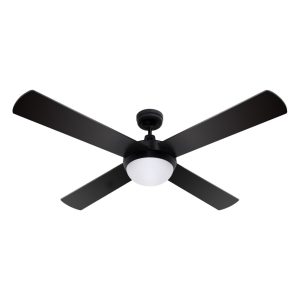 Devanti 52” Ceiling Fan AC Motor w/Light w/Remote – Black