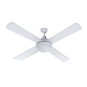 Devanti 52” Ceiling Fan AC Motor w/Light w/Remote – White