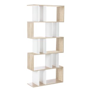 Artiss Bookshelf 5 Tiers – RITA White and Oak