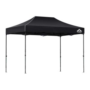 Instahut Gazebo Pop Up Marquee 3×4.5m Folding Tent Wedding Outdoor Camping Canopy Gazebos Shade Black