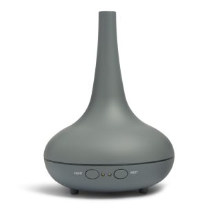 Essential Oil Diffuser Ultrasonic Humidifier Aromatherapy LED Light 200ML 3 Oils – Matte Grey