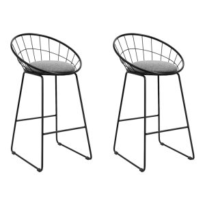 Artiss 2x Bar Stools Padded Seat Metal