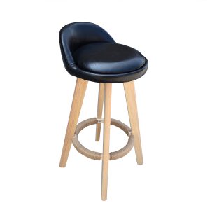 Milano Decor Phoenix Barstool Black Chairs Kitchen Dining Chair Bar Stool – One Pack – Black