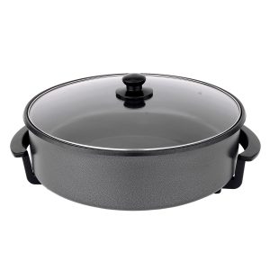 Non-Stick Electric Fry Pan 38cm Diameter, 240C Max – Dark Grey