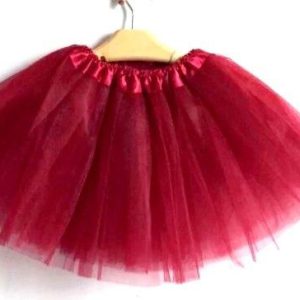 New Kids Tutu Skirt Baby Princess Dressup Party Girls Costume Ballet Dance Wear, Burgundy, Kids