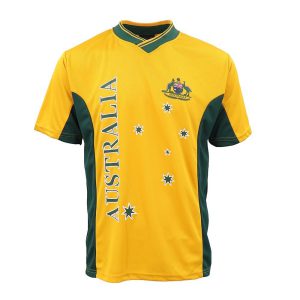 Adults Kids Men’s Sports Soccer Rugby Jersy T Shirt Australia Day Polo Souvenir, Gold, 0 (Kids)