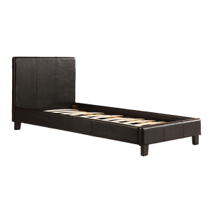Single PU Leather Bed Frame Black