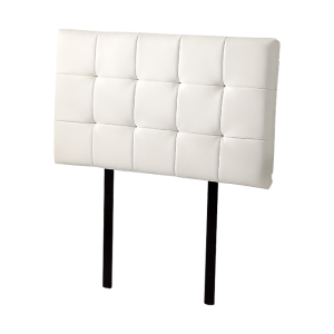 PU Leather Single Bed Deluxe Headboard Bedhead – White