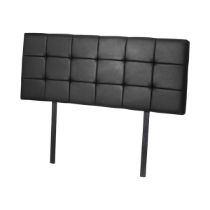 PU Leather Double Bed Deluxe Headboard Bedhead – Black