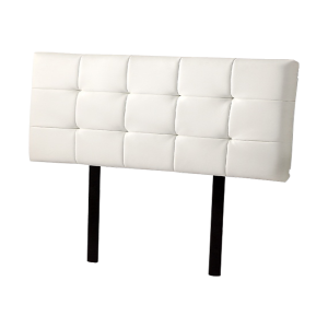 PU Leather Double Bed Deluxe Headboard Bedhead – White