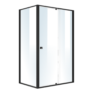 Semi Frameless Shower Screen (114~122)x 195cm & (77~80)x 195cm Side AS/NZS Glass