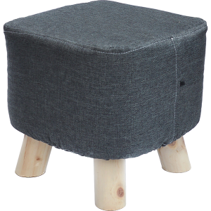 Fabric Ottoman Foot Stool Rest Pouffe Footstool Wood Storage Padded Seat