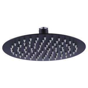 200mm Shower Head Round 304SS Electroplated Matte Black Finish