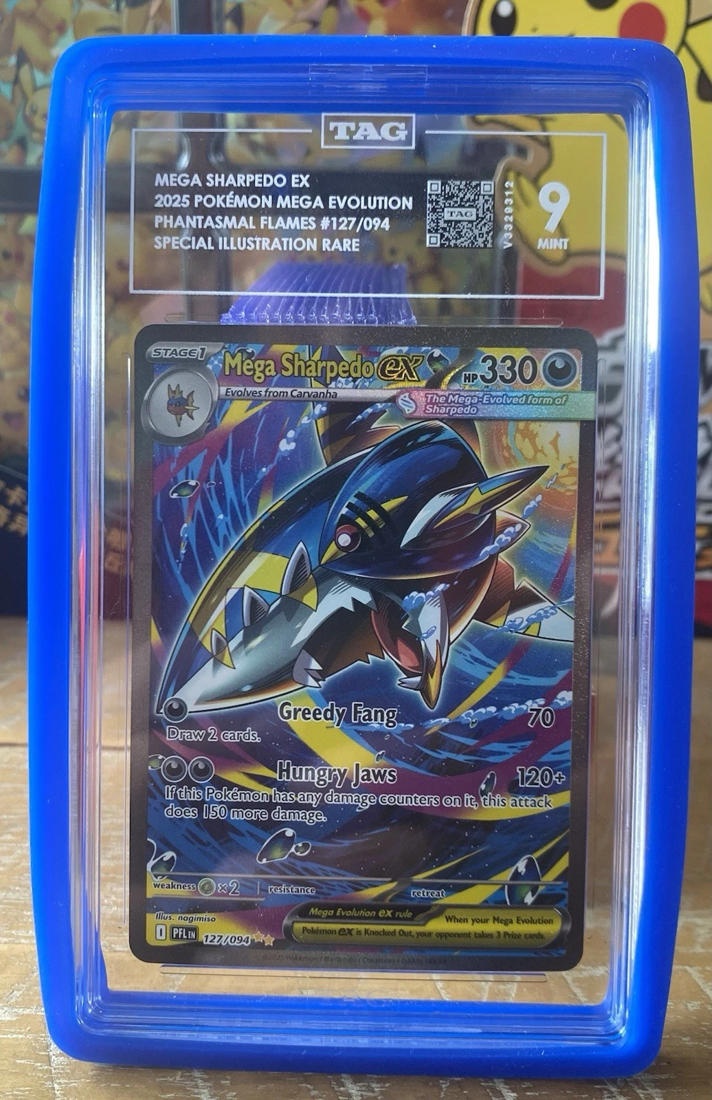 Mega Sharpedo ex #127 TAG 9 Pokemon TCG phantasmal flames