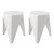ArtissIn 2x Bar Stools Puzzle Plastic Foot Stool White