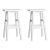 Artiss Bar Stools Kitchen Counter Stools Wooden Chairs White x2