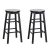 Artiss 2x Bar Stools Round Chairs Wooden Black
