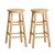 Artiss 2x Bar Stools Round Chairs Wooden Nature
