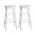Artiss 2x Bar Stools Round Chairs Wooden White