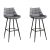 Artiss 2x Bar Stools Velvet Chairs Grey