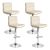 Artiss 4x Bar Stools Leather Gas Lift Beige