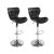 Artiss 2x Bar Stools Gas Lift Leather Seat Black