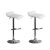 Artiss 2x Bar Stools Adjustable Gas Lift Chairs White