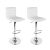 Artiss 2x Bar Stools Padded Leather Gas Lift White