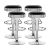 Artiss 4x Bar Stools Leather Padded Gas Lift Silver