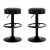Artiss 2x Bar Stools Leather Padded Gas Lift Black
