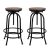Artiss 2x Bar Stools Adjustable Wood Chairs