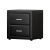 Artiss Bedside Table 2 Drawers Leather – CADEN Black