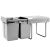 Cefito Pull Out Bin Kitchen Double Basket 2X20L Grey