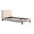 Single Linen Fabric Bed Frame Beige