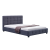 Linen Fabric Queen Deluxe Bed Frame Grey