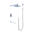 8″ Rain Shower Head Straight Wall Arm Mixer Set Wall Bath Spout Outlet Tap