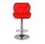 2X Red Bar Stools Faux Leather Mid High Back Adjustable Crome Base Gas Lift Swivel Chairs